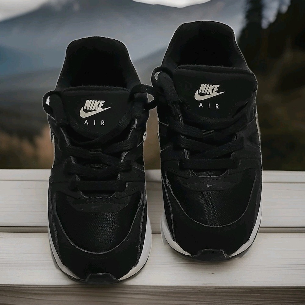Nike Air Max Boys Sneakers Black White Lace Up Round Toe US 10C 844348-011 - Picture 6 of 6